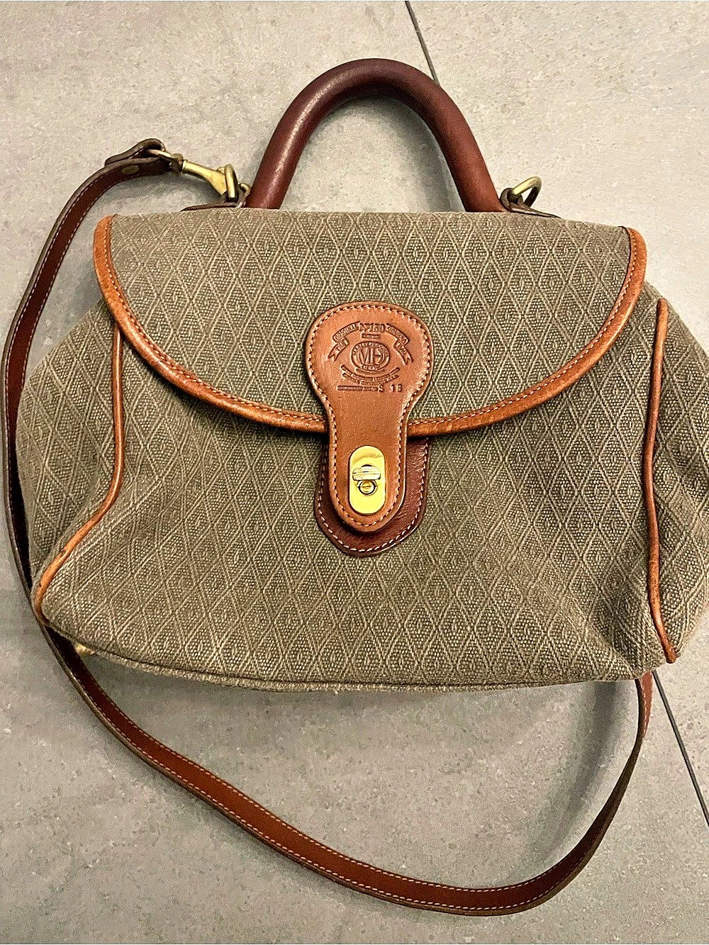 Vintage Ghurka Dover 150 Canvas and Leather Bag